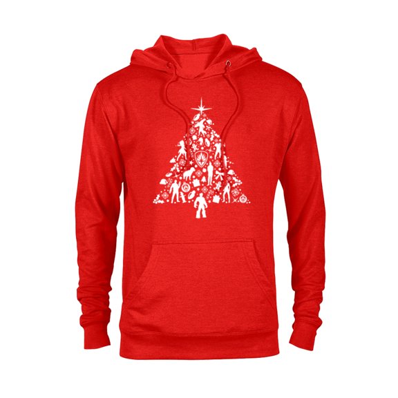 Marvel Guardians of the Galaxy Holiday Special Tree - Pullover Hoodie for Adults - Customized-Red