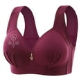 thumbnail image 6 of Riforla Women Fashion Casual Breathable Tube Top Bra Underwear Without Steel Ring Gathering and Adjusting Bro Everyday Wear Bras Red 42, 6 of 8