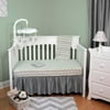 Green & Gray Chevron 4 Piece Baby Crib Bedding Set