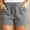 Gray, variant on Tbopshirt High Waisted Shorts Women's Fashion Solid Color Plus Size Rope Tie Shorts Yoga Sport Shorts