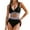 Black-05, variant on Lopeceal High Waisted Bikini Sets for Women Tummy Control Swimsuits Color Block Drawstring Womens Two Piece Bathing Suits