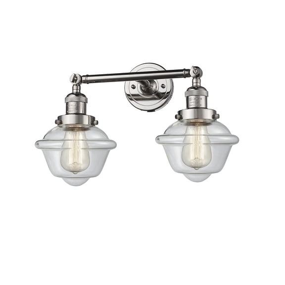 Innovations 2-LT LED Small Oxford 17" Bathroom Fixture - Polished Nickel - 208-PN-G532-LED