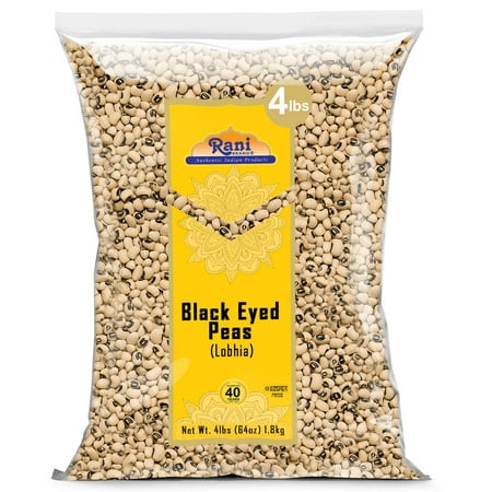 Rani Black Eyed Peas, Dried Cowpeas (Lobhia) 64oz (4lbs) 1.81kg Bulk ~ All Natural | Vegan | Kosher | Gluten Friendly | Product of USA