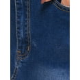 thumbnail image 5 of INSPIRE CHIC Women's Bodycon Fishtail Denim Skirt High Waisted Ruffled Knee Length Jean Skirt 2XL Deep Blue, 5 of 6
