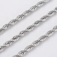thumbnail image 1 of Tarnish Resistant 304 Stainless Steel Rope Chains with Spool Unwelded Stainless Steel Color 3mm about 32.8 Feet(10m)/roll, 1 of 3