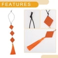 thumbnail image 4 of Accesorios de colgante para espejo retrovisor del coche de cuero sintético cuadrado de 1 Pc de Unique Bargains, adorno colgante naranja, 4 of 6
