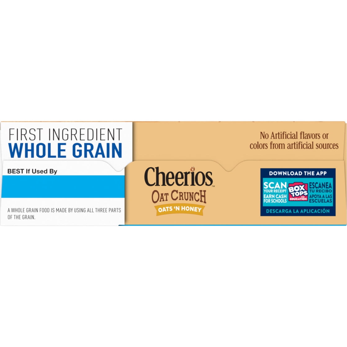 (8 pack) Cheerios Oat Crunch Oats 'N Honey Breakfast Cereal, Family Size, 24 oz