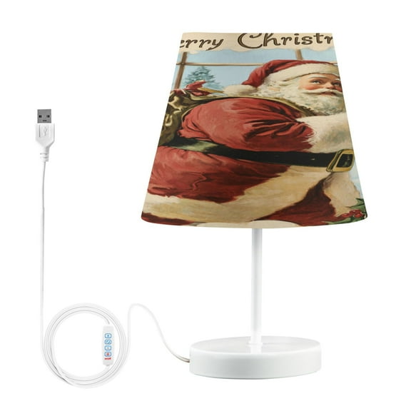 BZSMCE Table Lamp Creative Vintage Christmas Painting Simple Pattern Night Light