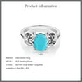 thumbnail image 5 of Gem Stone King 1.50 Ct Oval Green Turquoise 925 Sterling Silver Ring, 5 of 5