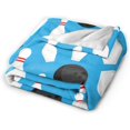 thumbnail image 2 of LHSHID American Football Cool Sport Ball Throw Blanket Soft Bed Bedding Warm Cozy Plush Flannel Fleece Blankets Gifts for Kids Boys Teens Sofa Couch Bedroom Home Decor 60x80in, 2 of 6