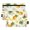 Coconuts and Pineapples Pattern, variant on 2 Pack Expandable Flip Folders with Clear PVC Window Binder Pouches 3-Ring Binder Organizer Coconuts and Pineapples Pattern