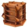 thumbnail image 3 of Organizador de almacenamiento de pintura marrón multiusos, giratorio de 360 ​​grados, soporte para rotuladores y pinceles, estante de almacenamiento, 3 of 9