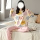 thumbnail image 5 of Pijama de mujer de algodón de manga larga, pantalón, jersey, traje fino, traje de hogar de primavera y otoño, 5 of 5