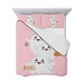 thumbnail image 7 of Halloween Twin Size Down Alternative Comforter, Lightweight Comforter Quilt Bedding Set with Pillow Shams Cartoon Cute Ghost Fall Pumpkins All Seasons Bed Comforter Duvet Insert 68"x86", 7 of 7