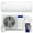 White & Size 2 Zone - 18000 BTU 12+12, variant on DELLA Econo Series 11500 BTU Mini Split Air Conditioner 17 SEER2 with Heat Pump, Cools up to 550 Sq.Ft, Wifi Enabled AC & Heater Ductless Inverter System Works with Alexa, 16ft Installation Kit
