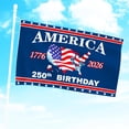 thumbnail image 7 of America 250 Flag, 3x5 Ft Double Sided 250 Anniversary USA Flag, 250 Years American Anniversary Flag, 1776-2026 Birthday Patriotic Decor for Outdoor Front Door Porch Wall, 7 of 7