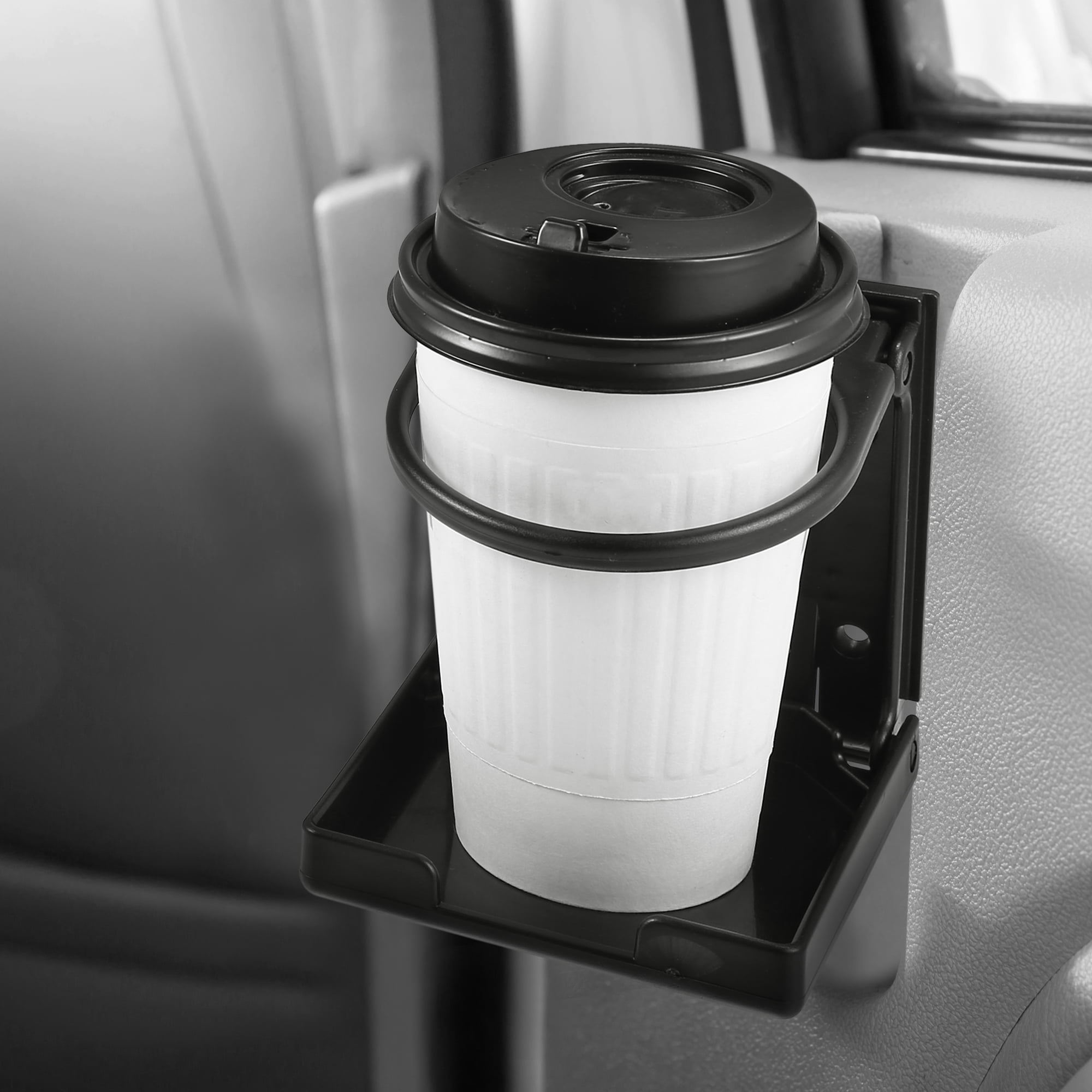 Unique Bargains 2pcs Black Folding Drink Cup Holder for Car and Boat Use