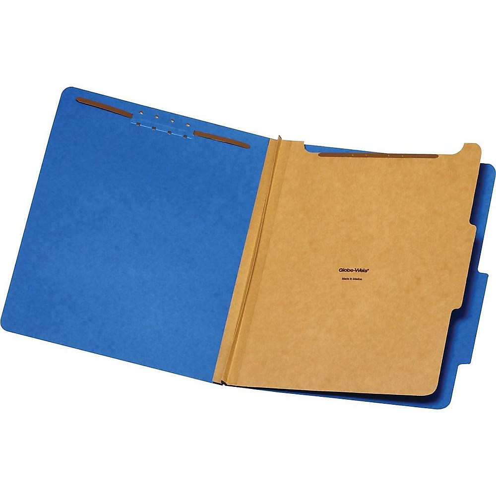 Staples Classification Folders 2/5Cut Tab Ltr. 1 Divider Blue 5/PK