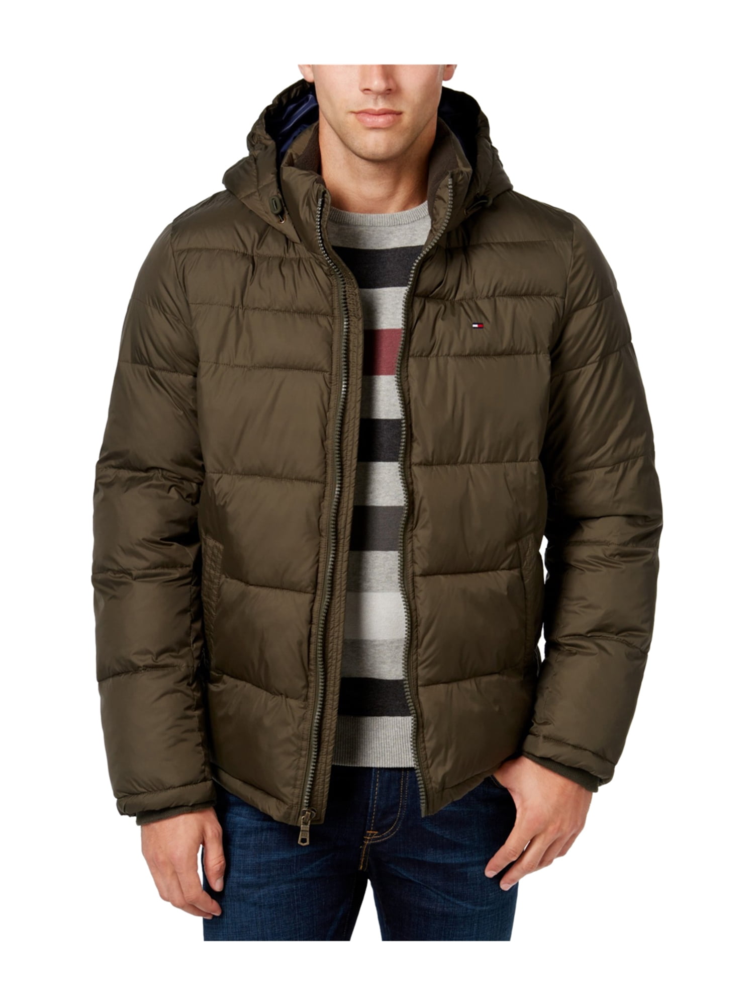 Tommy Hilfiger Mens Hooded Quilted 