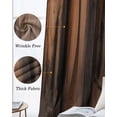 thumbnail image 6 of Retro Farmhouse Blackout Curtains 45 Inches Long, Kitchen Black Out Window Treatments, Brown Wooden Grain Cabin Country Plank Thermal Insulated Lined Drapes for Small Window with Grommet 42"x45", 6 of 8