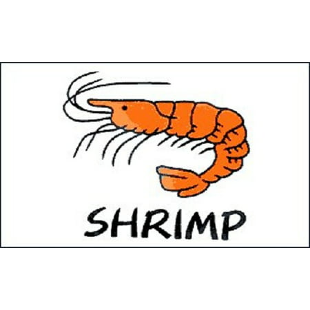 Shrimp Flag Seafood Restaurant Banner Advertising Pennant Sea Food Sign 3x5