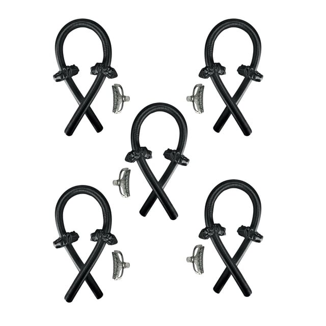 5 Piezas de Diadema de Varil Rizadora Sin Calor Durante Noche, Conjunto de , Herramientas de Bricoje, Negro Sunnimix Varilla que se encrespa sin calor