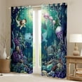 thumbnail image 2 of Erosebridal Cartoon Axolotl Curtains for Living Room,Marine Animal 30%-50% Blackout Curtains Set of 2 (38x45),Ocean Theme Decor, 2 of 6