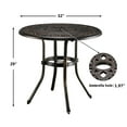 thumbnail image 3 of Tcbosik Outdoor Round Dining Table, Lightweight Aluminum AccentTable for Patio Backyard, Black, 3 of 8