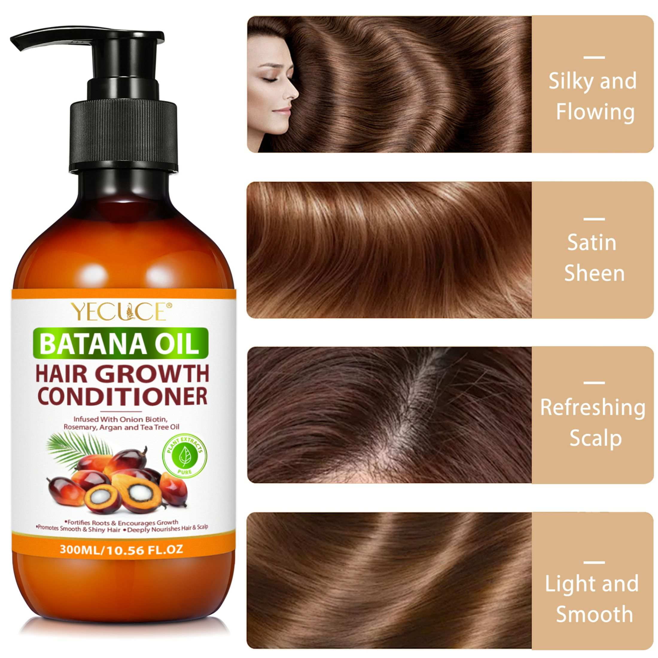 YECUCE 2-Pack Batana Oil Conditioner for Men and Women Daily Hair Care, For Curly Hair & Straight Hair