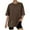Brown, variant on Summer T-Shirts for Women Casual Solid Color Crew Neck Drop Shoulder Short Sleeve T-Shirts with Letters for Summer Daily Casual Wear