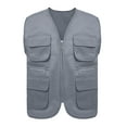 thumbnail image 5 of TOPTIE 5 Packs Supermarket Work Vest Volunteer Activity Event Waistcoat with Pockets-Gray-XL, 5 of 7