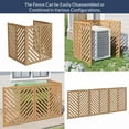 thumbnail image 4 of BELLEZE Privacy Fence Panels for Outside, Wooden Air Conditioner Fence Pool Equipment Generator Trash Can Enclosure Outdoor Fence Panels (3 Panels-Brown), 4 of 7