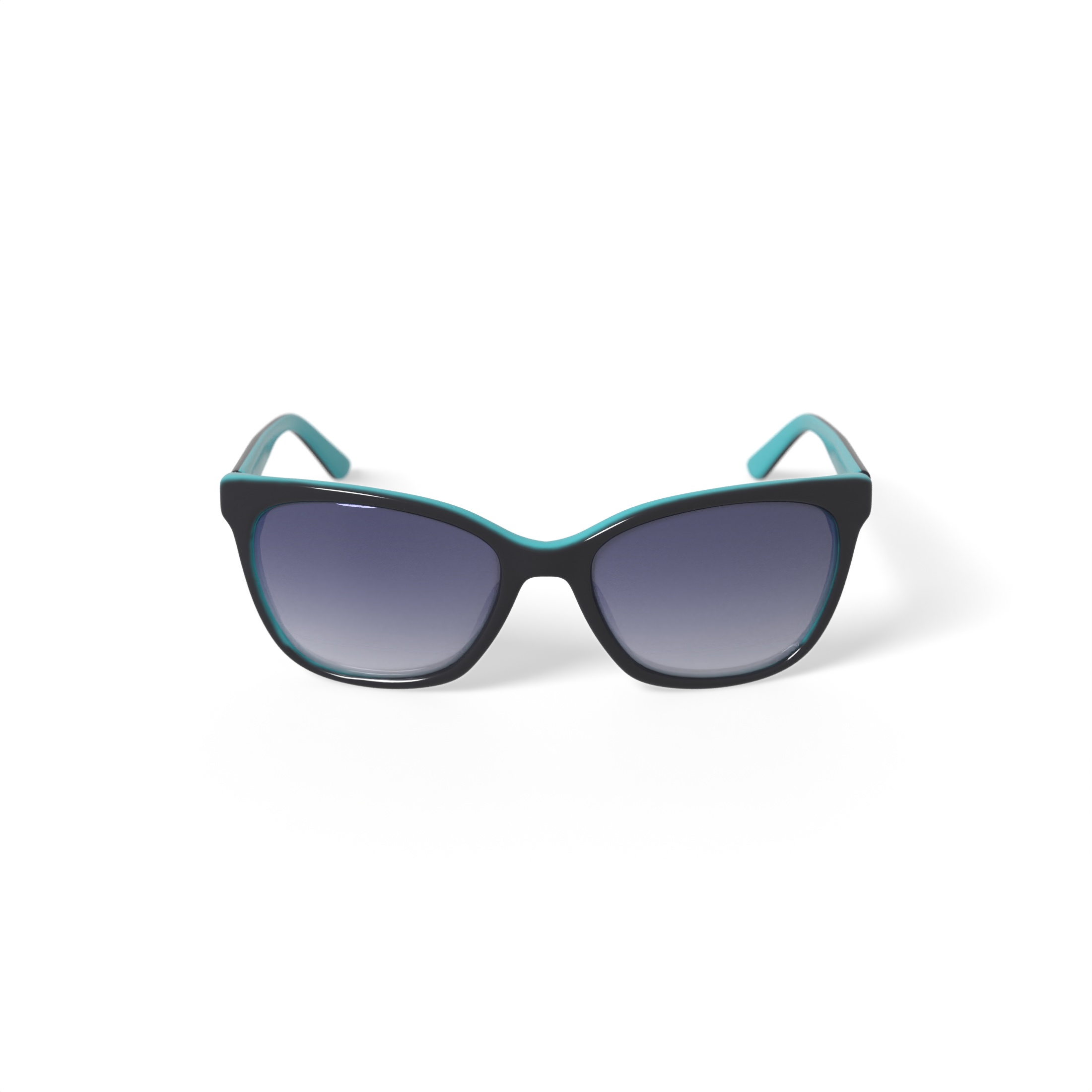Calvin Klein Women's Rx'able Fashion Sunglasses, CK19503SG, Black/Teal, 55-17-135, with Case