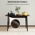 thumbnail image 2 of Resenkos 47.2" Mid-Century Modern Rectangle Dining Table, Seats Four People and Features a Sturdy Rubberwood Frame for Your Dining Room, Mahogany, 2 of 7