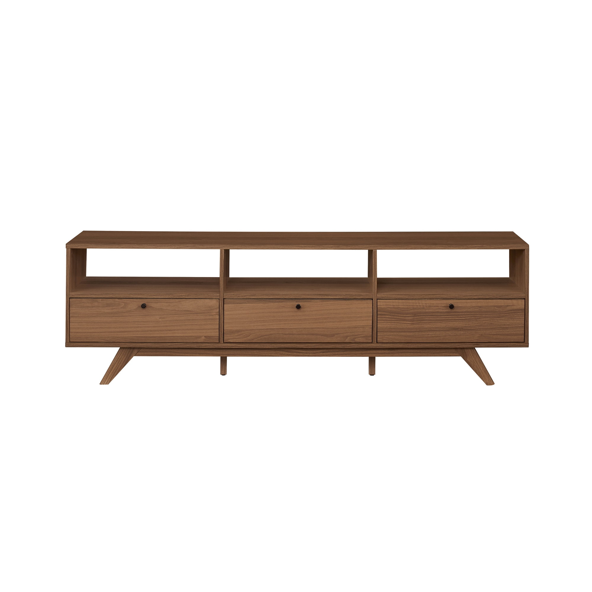 Walker Edison Mid-Century Modern Storage TV Stand for TVs up to 80”, Mocha