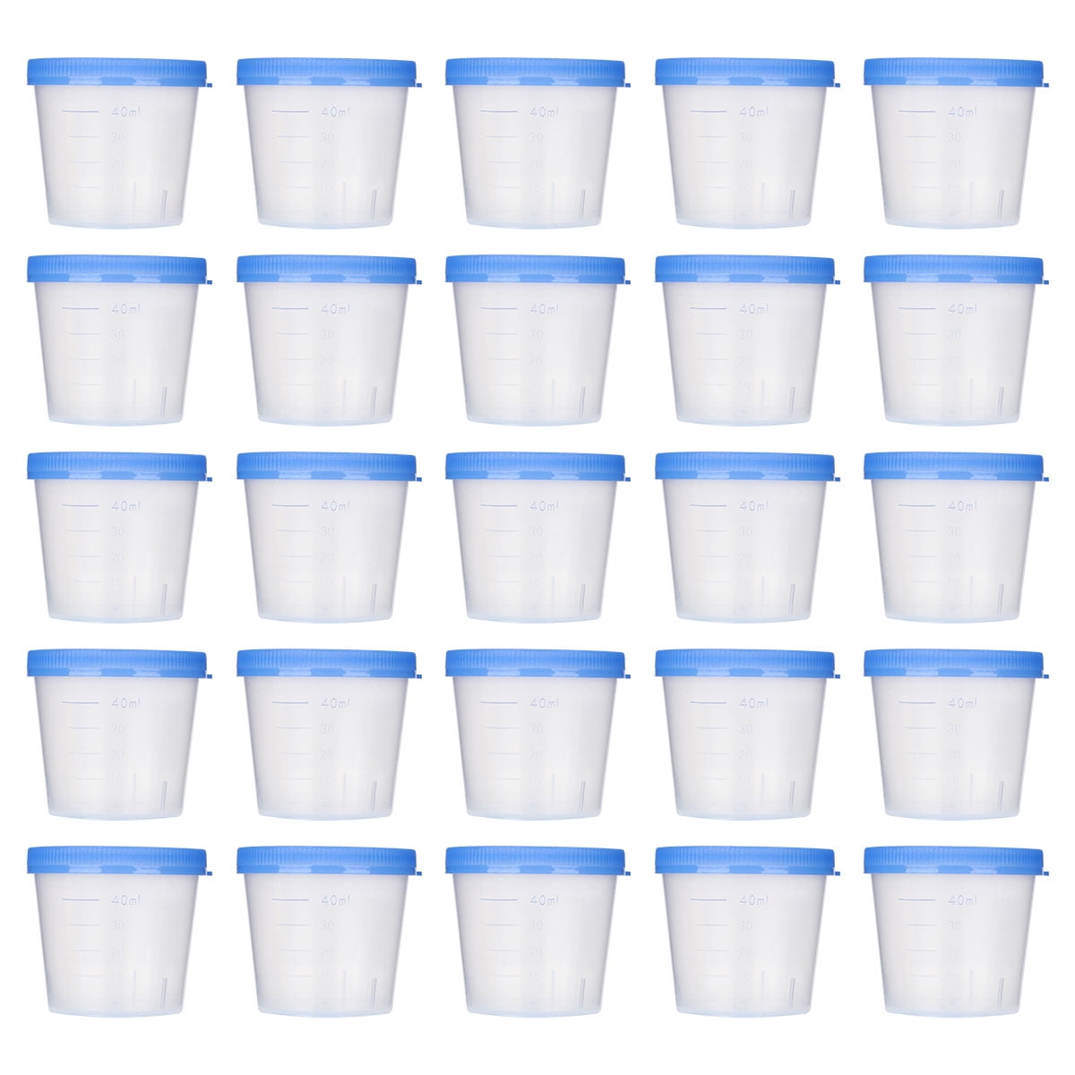 50pcs 40ml Urine Cup Plastic Sterile Urine Cups Specimen Collection