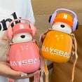 thumbnail image 7 of Matoen Insulated Cups Children's Water Bottles Cute Bear Big Belly Cup with Straw, Compact and Portable, 7 of 7