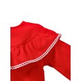 thumbnail image 4 of FOCUSNORM Kids Girls Solid Color Clothes Set, O-neck Tops+Flared Trousers+Headband, 4 of 9