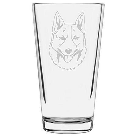 

Norrbottenspets Dog Themed Etched All Purpose 16oz Libbey Pint Glass