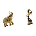 thumbnail image 6 of Dualoai Majestic Elephant Horse Resin Art Sculpture Desktop Ornament for Bedroom Living Room Shelf Tabletop Centerpiece Home Decoration, 6 of 8