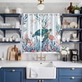 thumbnail image 2 of Turtle Coastal Kitchen Curtains Window Panels, Summer Beach Ocean Shell Jellyfish Starfish Insulated Window Treatment Curtain, Grommet Curtains for Bedroom/Living Room/Bathroom, 2 Piece 42"Wx63"L, 2 of 8