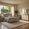 thumbnail image 7 of Miot 4pc Queen Bedroom Set- Headboard Shelves w Light- Whitewash, 7 of 7