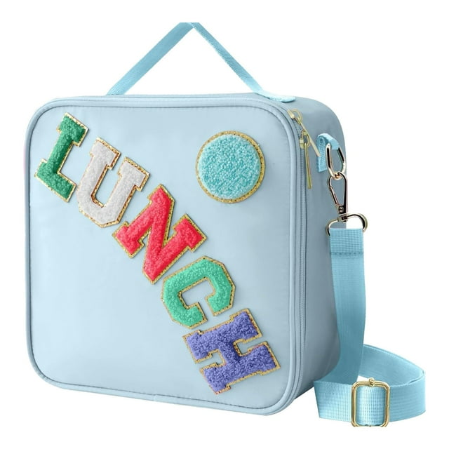 Sac à Lunch Isolé Mignon pour Enfants, Adolescents, Filles, Garçons avec Bretelles Ajustables, Sac à Lunch pour l'École et le Pique-Nique, Support de Sac Réutilisable pour Garde-Manger, Enveloppes pour Sandwich, Sacs de Rangement en Silicone Réutilisables pour Soupe