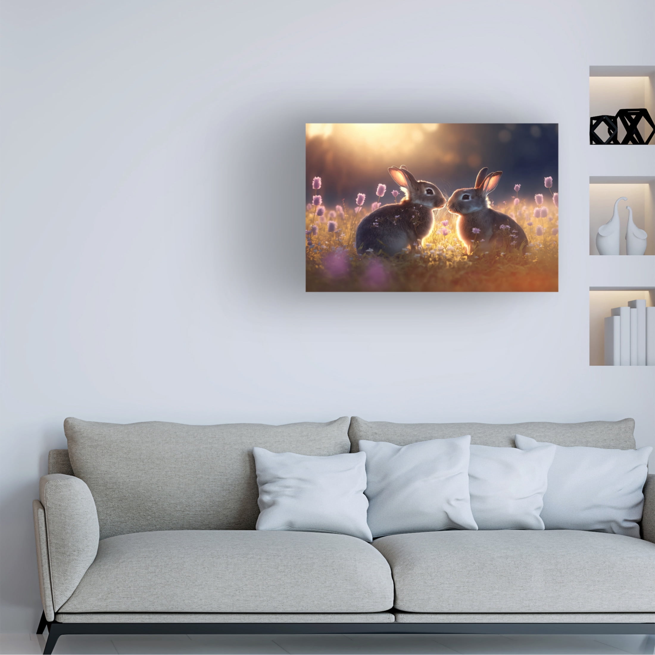 Canvas Wall Art - Ray Heere 'Woodland Animals 21' Wall Art for Living Room, Bedroom, or Office Décor by Trademark Fine Art - 47 x 30 Inches