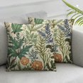 thumbnail image 3 of Shangniulu Sage Green Botanical Print Floral Pillow Covers Set of 2 Vintage Flower Pattern Cream Decorative Throw Pillowcases Outdoor Rustic Farmhouse Square Cushion Cases Decor, 3 of 7