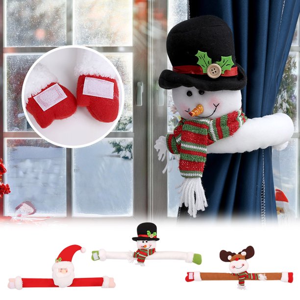 ¡Promoción Especial!, Hebillas para cortinas navideñas Artículos decorativos navideños Hebillas para cortinas con forma de muñeco de nieve para ancianos Decoraciones para fiestas Regalos Akmoler