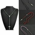 thumbnail image 6 of K-KED Vintage Crucifix Jesus Cross Rosary Beads Chain Virgin Mary Pendant Necklace US.-White, 6 of 9