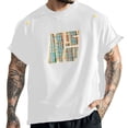 thumbnail image 2 of Afdoent Mens T-Shirt Male Summer Embroidered Short Sleeve T Shirt Trendy Loose Fit Casual Tee Shirt For Fashion Fashion Tee Shirts, 2 of 4