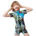 thumbnail image 4 of Ninjago Boys 2-Piece Swimsuit Set, Short Sleeve Rash Guard & Swim Trunks, 4 of 7