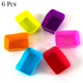 thumbnail image 4 of 6Pcs Silicone Rectangle Cake Mould Diy Bake Cup Mold, 4 of 5